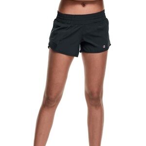 Women's Champion Sport Shorts, C Logo, 4" (Plus Size) Black shorts